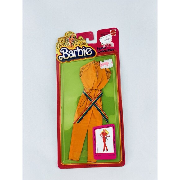 Mattel Other - Vintage Barbie 1981 Fashion Collectibles #3688 Yellow Rainbow Belt Jumpsuit NRFB